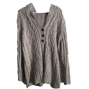 Faded Glory - 18/20W - Sweater with Hood - Oatmeal colored - Gray/Brown